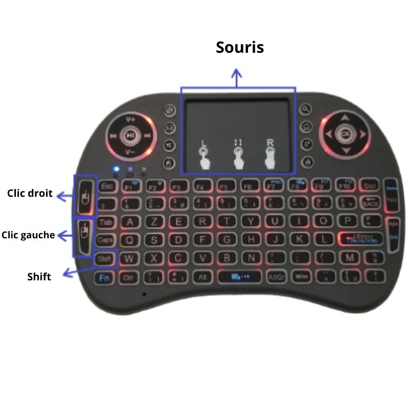 Mini clavier tactile universel sans fil pour PC TV Box