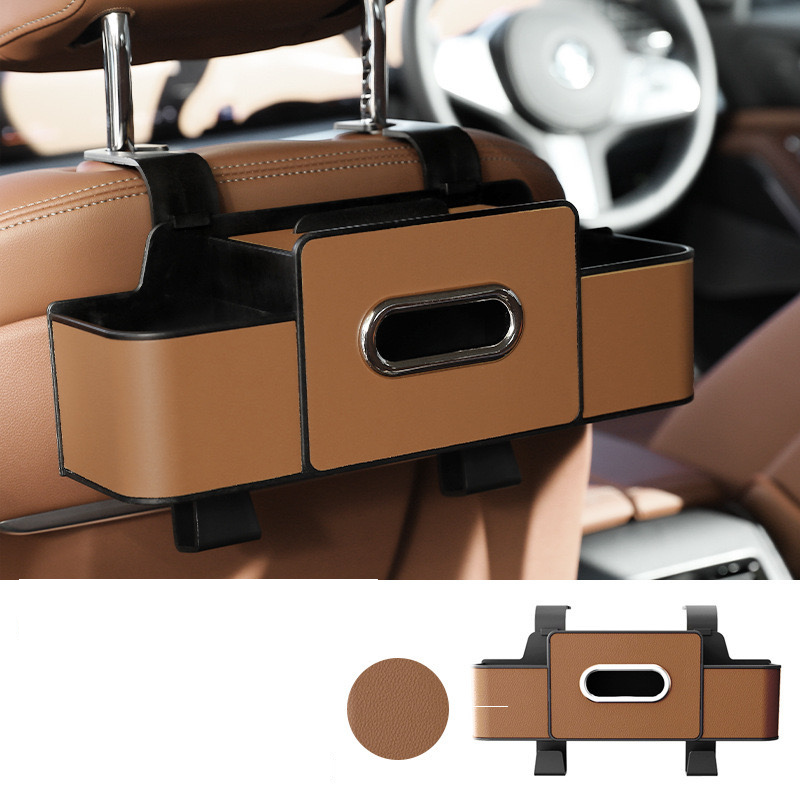 Boîte de rangement pour siège arrière de voiture 4 en 1