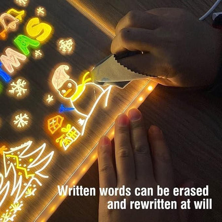 Tablette Lumineuse d'Art Magique 3D - Fun LED Writing Pad pour les Enfants
