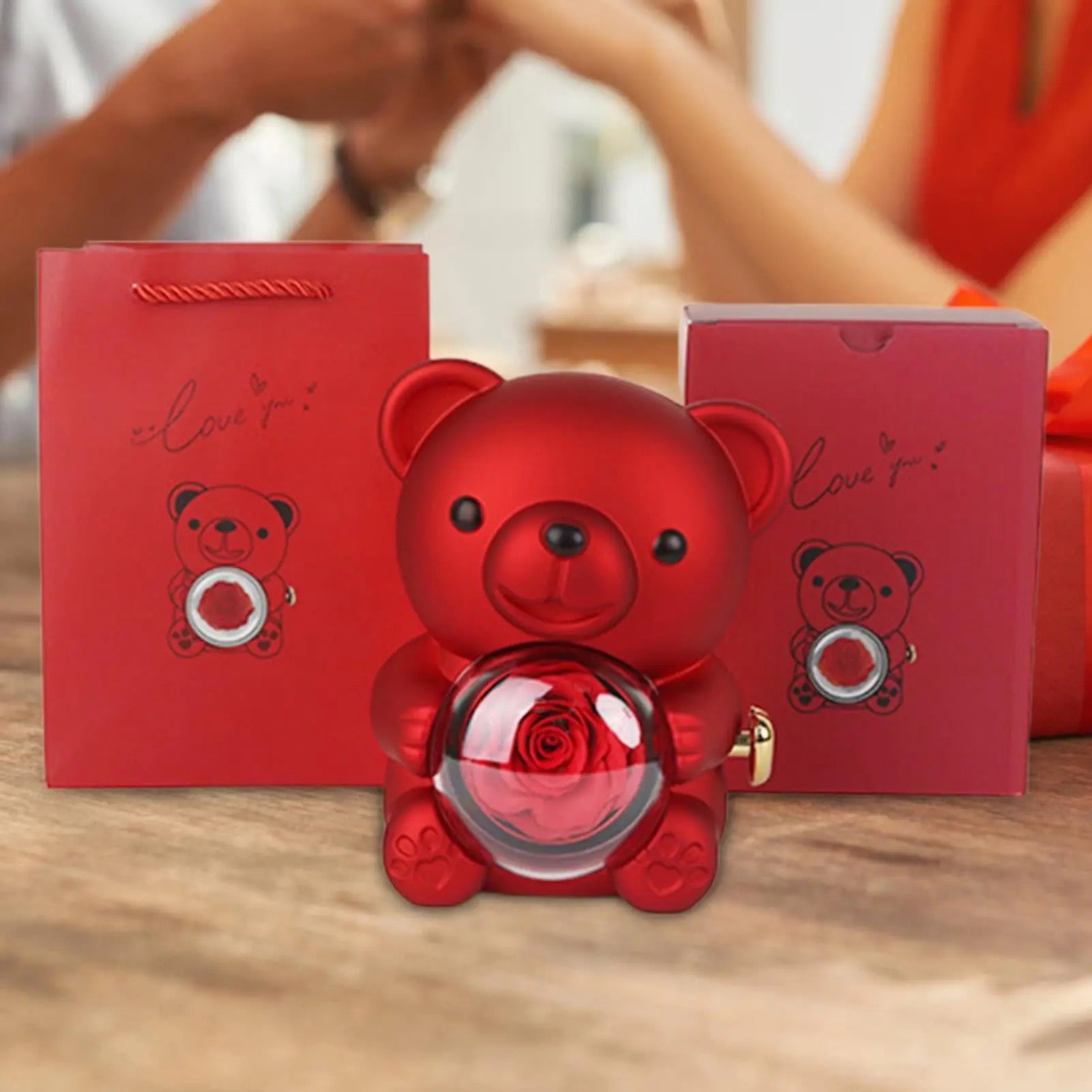 Nounours Éternel: L'Ours en Rose Stabilisée qui Ne Fane Jamais-SE