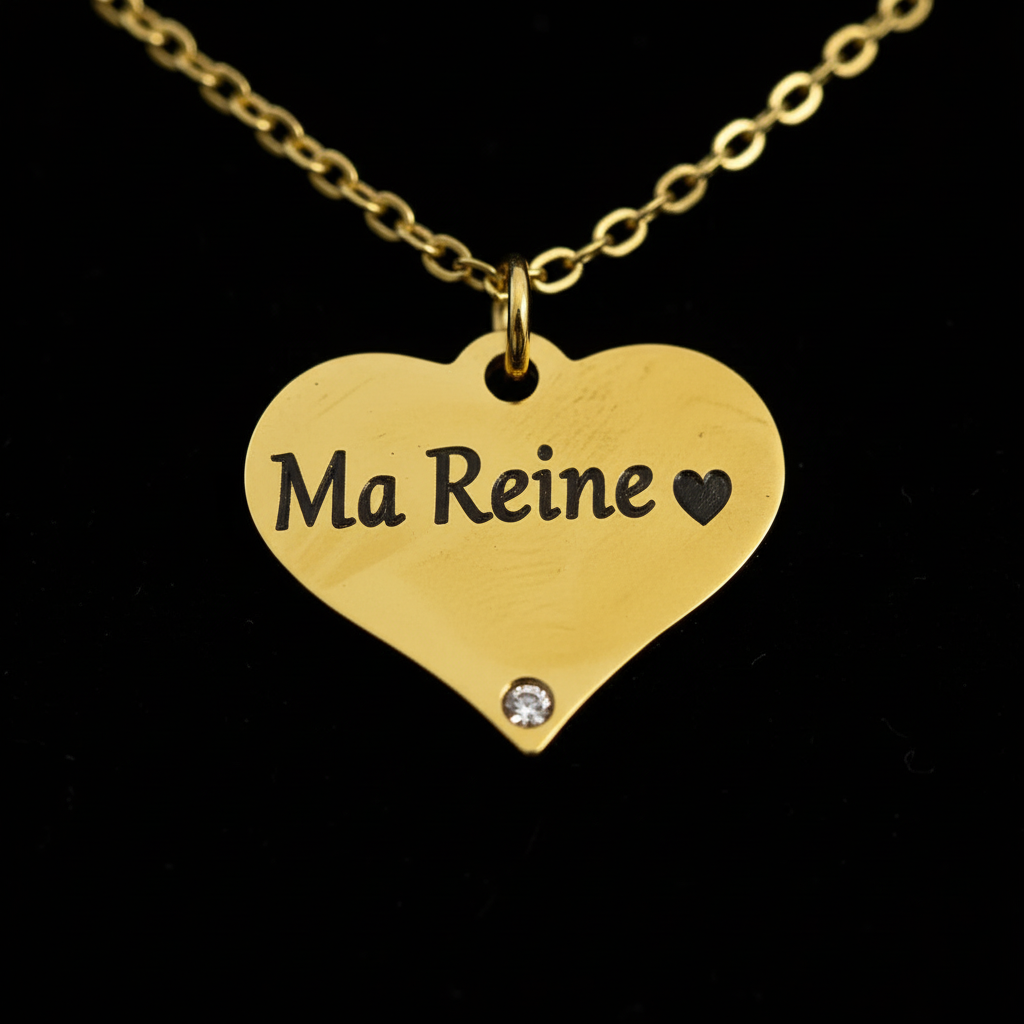 Gros plan gravure Ma Reine